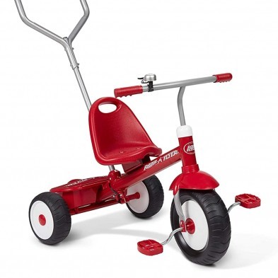 Radio Flyer Deluxe Steer & Stroll Trike red Tricycle